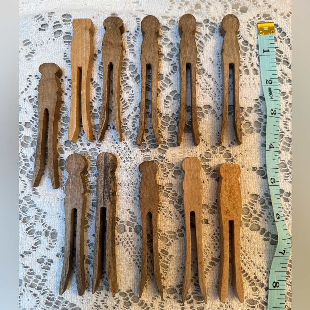 Vintage Wooden Clothespins